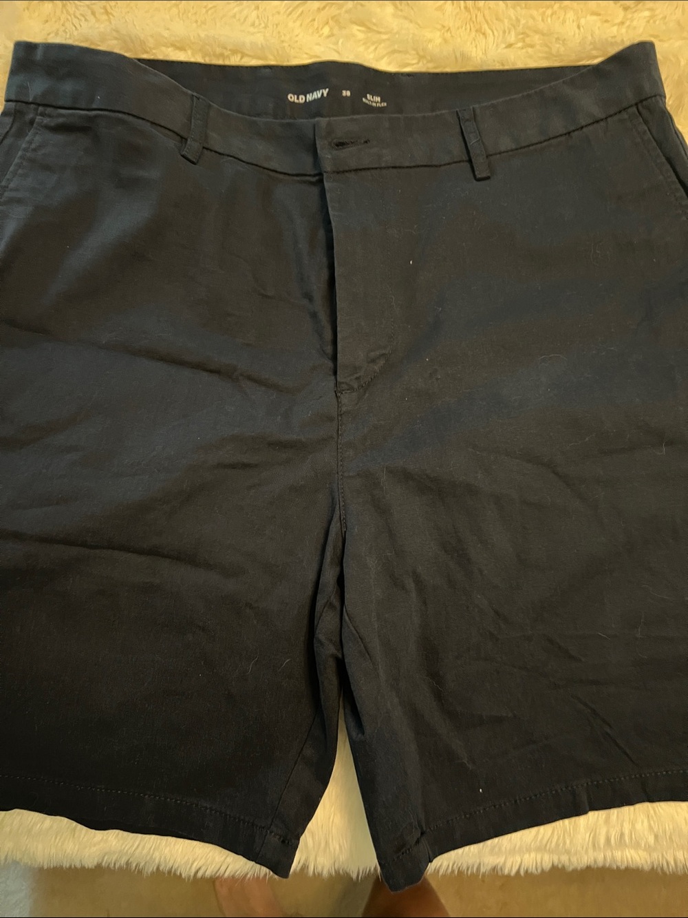 Old Navy Men's Navy Flat Front silm  fit Shorts size 38